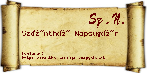 Szánthó Napsugár névjegykártya